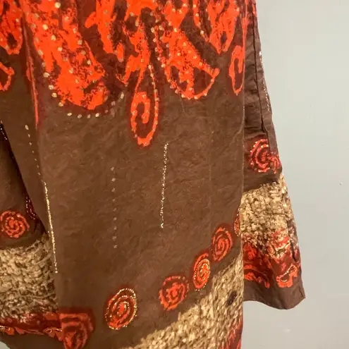 Grace Elements Boho Gypsy Midi Skirt Sz 6 Bohemian Size 6 Flowy Festival Peasant