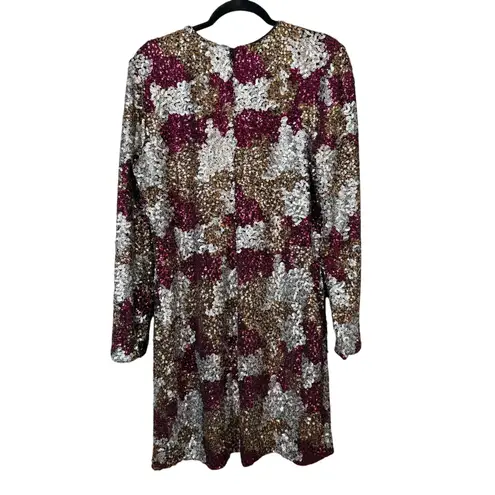 Dress the Population | Multicolor Sequin Brenna Long sleeve Sheath Dress XL BNWT