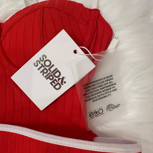 Solid & Striped Women's Size Small Red The Spencer Belted One Piece Swimsuit