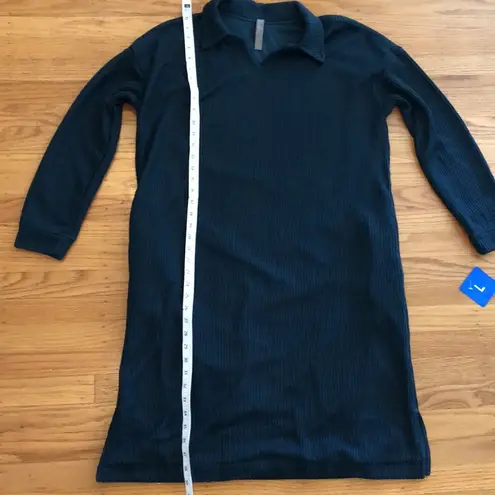 Mondetta long sleeve collar dress, green, L