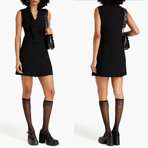 Red Valentino Black Knotted Twill Double