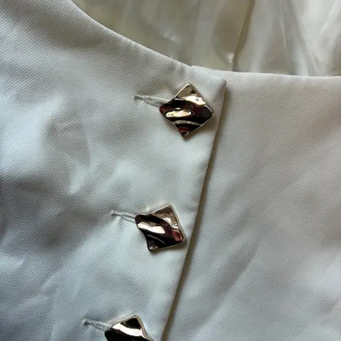 Missguided Cream Blazer with Gold Buttons