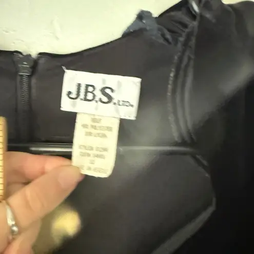 JBS Ltd Vintage 90s Grunge Goth Whimsigoth Black Velvet Long Sl Midi Dress 12