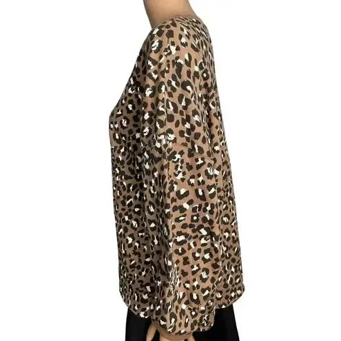 Rails Reeves Mountain Leopard crew neck sweater size M New