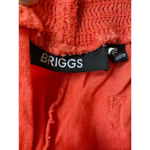 Briggs New York NWTs Briggs Linen Coral Shorts Resort Beach Lightweight Summer Spring Coastal 12