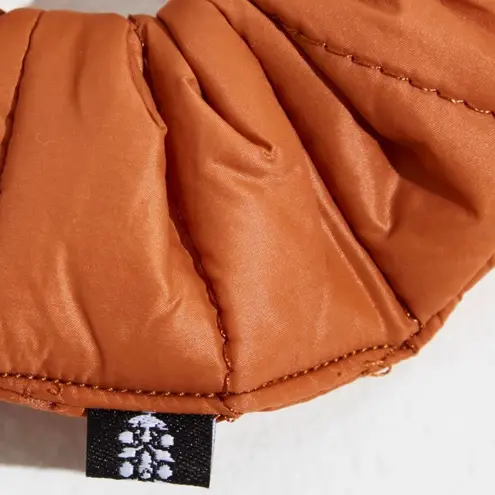 Free People Movement Sports Puffer Scrunchie Brown