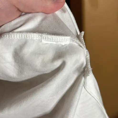 Garnet Hill Boxy Tunic Gray White Tee Size Small