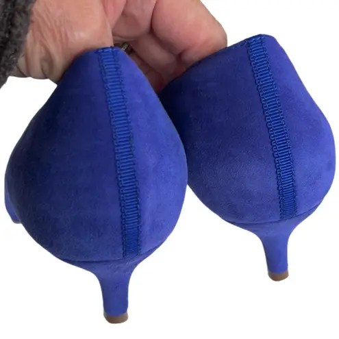 Boden Leather Low Heels Royal Blue Size 7