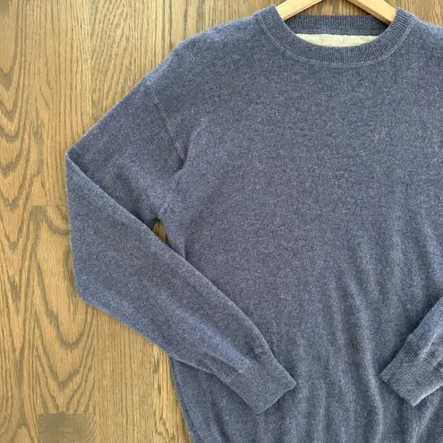 TSE 100% Cashmere Crew Neck Long Sleeve Sweater in Cornflower Blue Size Small