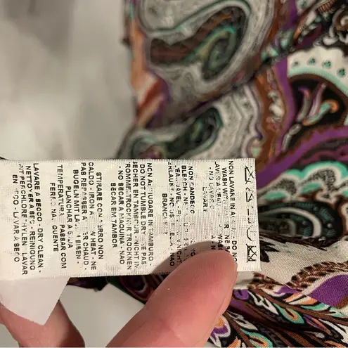 Groovy silk pastel paisley ETRO silk blouse flowy luxury maximalist dreamycore Green Size M