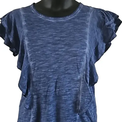 Wit & Wisdom Women's Ruffle Sleeve Slub Knit Tee