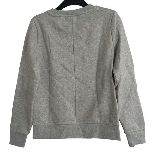 Kate Spade  Saturday Grey French Terry Sweatshirt with Metallic Gold Polka Dots