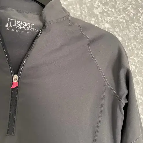 Skirt Sports Gray 1/2 Zip Pullover Activewear Jacket