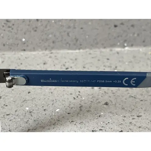 Foster Grant Ironman Eyeglasses Frames ONLY IM1001 DG0921 Half Rim 53-17-147