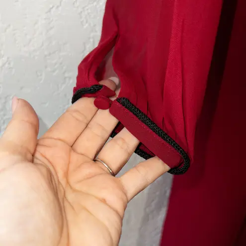 Altuzarra NWT x Target Red Embroidered Georgette Sequin Tassel Peasant Dress 8