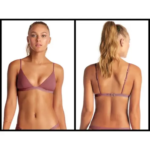 Vitamin A ππ Rose Rib Bikini Set Moss Top (12 D) + Carmen Bottom (10 Large) NWT