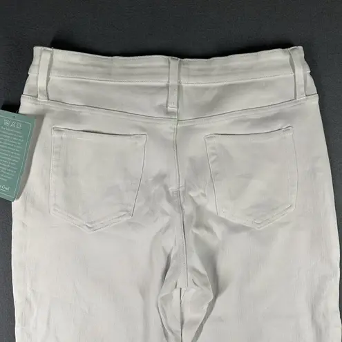 Coldwater Creek Pants Womens 14 White Straight Leg Stretch Denim Casual Cropped
