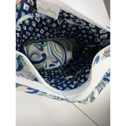 Vera Bradley Quilted Crossbody Bag Floral Blue White Green Matching Pouch