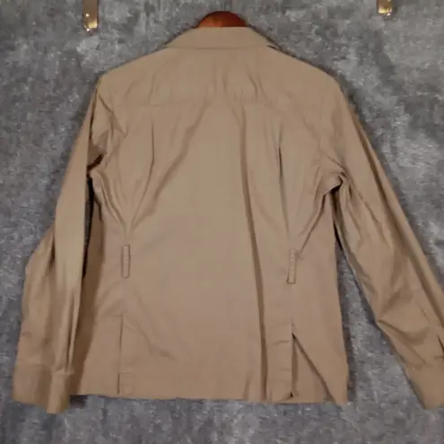 Sundance Tan Utility Jacket with Collared Neckline Womens Medium Belt