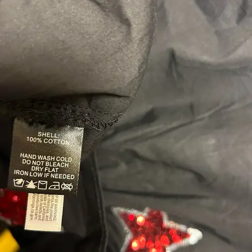 Fantastic Fawn ⭐ Star of the Show Sequin Ruffle Dress – Black/Red, Size Small -