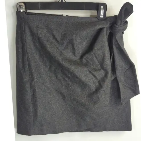 Aritzia  WILFRED‎ Gray Wrap-Front Wool Cashmere Blend Mini Skirt Women's 8 Preppy