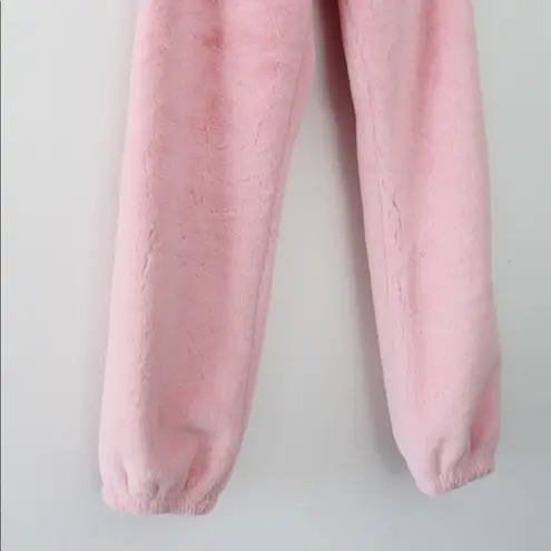Apparis X Juicy Couture Nicole Faux Fur Track Pants in Juicy Pink NWT
