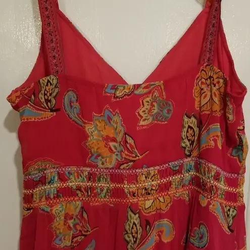 Esprit ππ Floral Chiffon Shoulder Tie Midi Dress