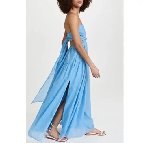 Rebecca Taylor Wrap Back Maxi Dress in Azul Blue, Size 16 New w/Tag Retail $525