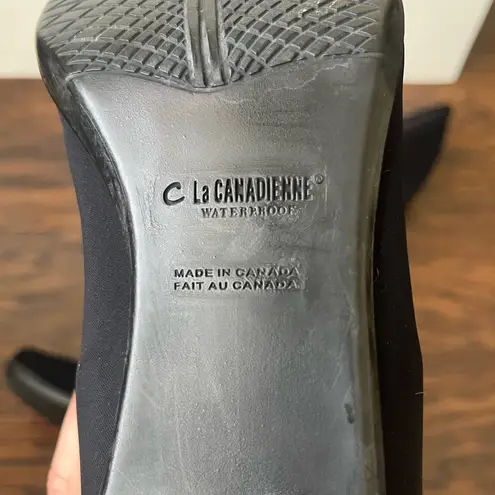 La Canadienne Dali tall pull on waterproof Boots black 11