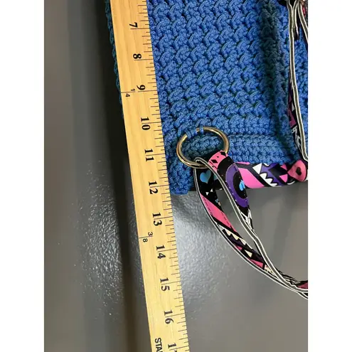 Handmade Crochet Backpack Womens Boho Knit Aztec Tribal Bag Unique Festival