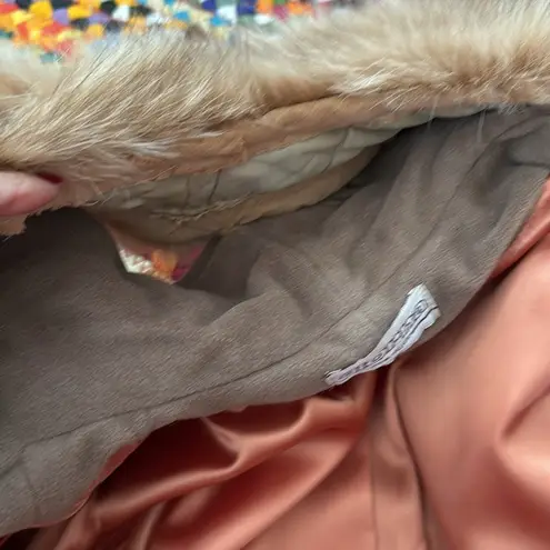 Vintage Union Made Alorna NY Taupe Fur Collar Man Made Cashmere Penny Lane Coat Tan Size undefined