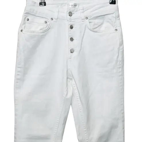 ANINE BING Frida Skinny Jeans Women’s Size 25 White Button Fly Stretch Denim