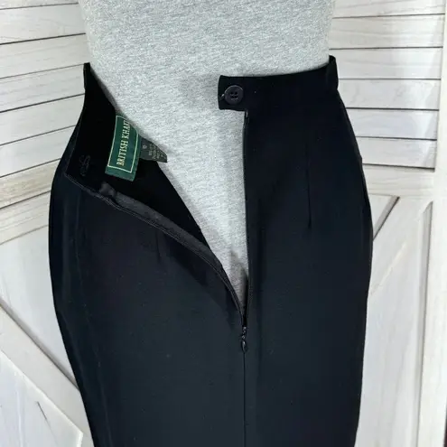 British Khaki Beaded Floral Botton Twill Pencil Maxi Skirt Black 10