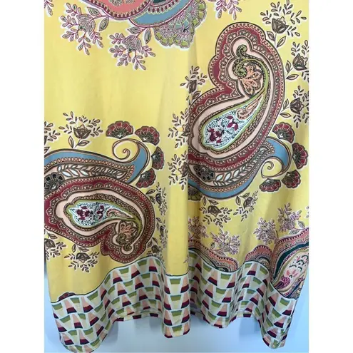 Melissa Paige Women's Paisley V-Neck Bell Sleeve Top Multicolor Size 1X/1X