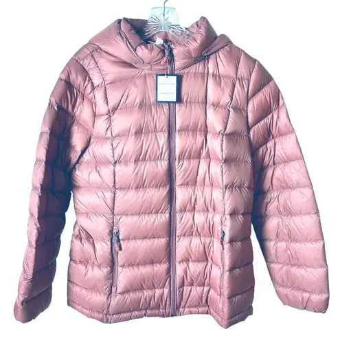 Charter Club XL Womens Packable Down Jacket 650 Fill Power Lightweight Puffer