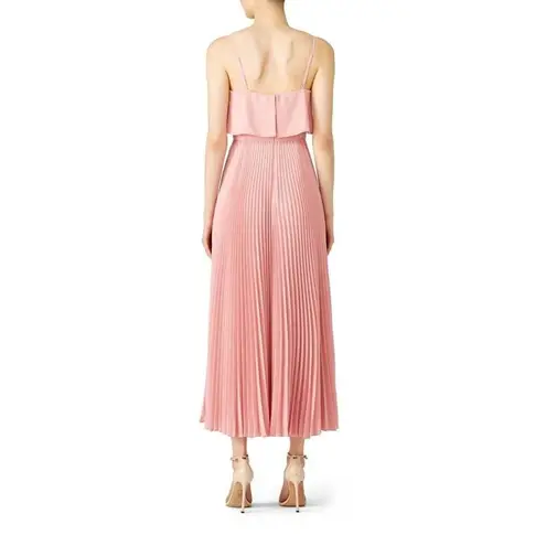 Jill Jill Stuart Rent the runway size 4 rose color Jill Stewart Rose water pleaded gown pleated