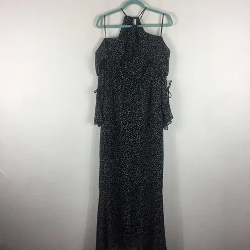 Bec & Bridge Black Stargazer Maxi Dress Size 2 Cut Out Semi Sheer Whimsigoth