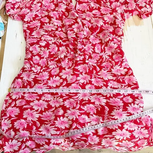 Julia Jordan Floral Long Sleeve Chiffon Dress in Red
Multi Size US 10