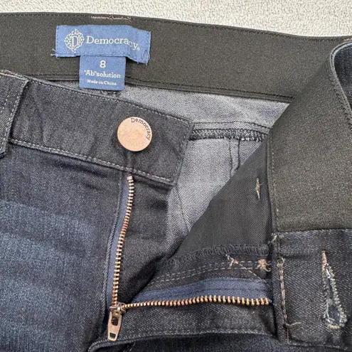 Democracy Jeans Womens 8 Blue "Ab"solution Dark Wash Mid Rise Skinny Denim