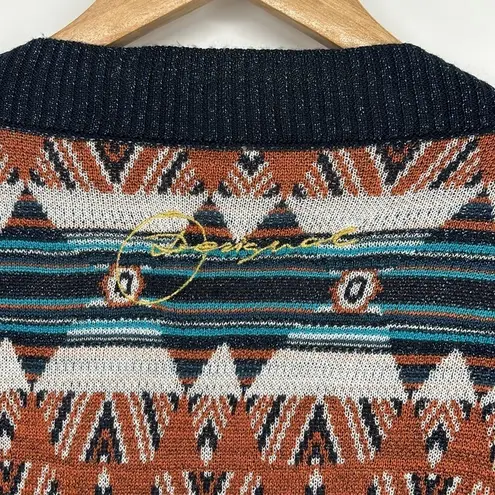 Desigual Floral Open Front Fringe Trim Duster Sweater Women’s Size Small - Image 6