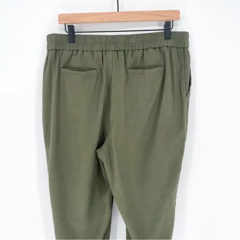 A New Day  Business Casual Elastic Waist Joggers Olive Green Large