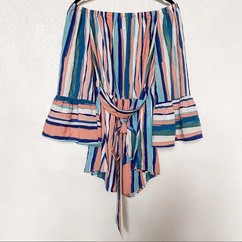 Lost + Wander Santorini Off the Shoulder Romper Size Small