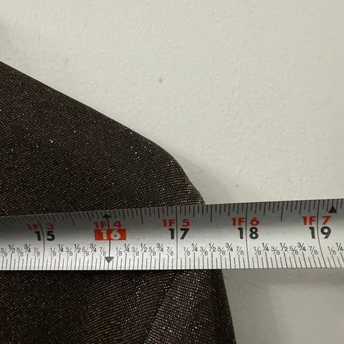 Avenue 14/16 Plus Metallic Shimmer Buttoned Top Gold Glam Holiday Festive Party Size XL