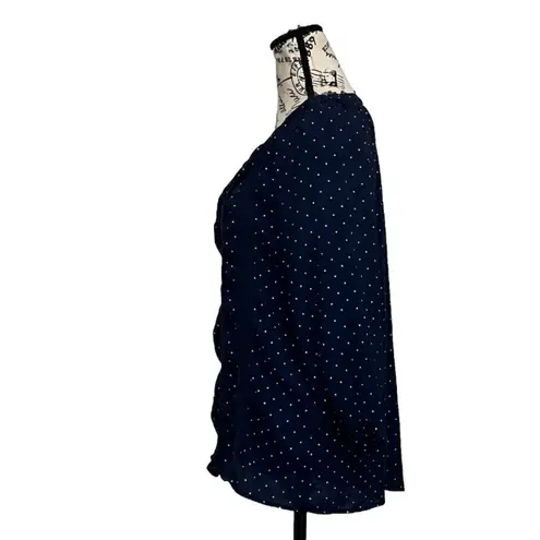 Emily Daniel’s Womens Blue Polka Dot Tunic Blouse Retro Rockabilly Pinup L Size L