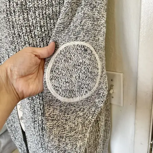 RDI Womens Open Cardigan Sweater Sz Small Gray Knit Long Elbow Minimalist Boho