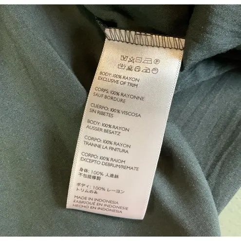 Cleobella Lili Bohemian Hippie Bell Sleeve DeepV Mini Dress in Gunmetal Gray S