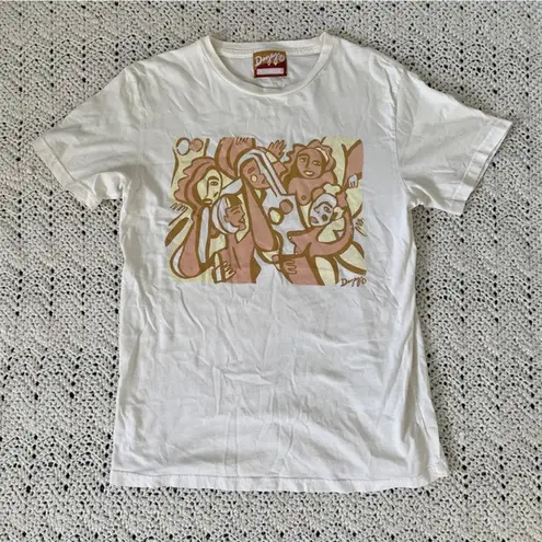 Dazey LA Colorful Face Short Sleeve T-Shirt White (Small)