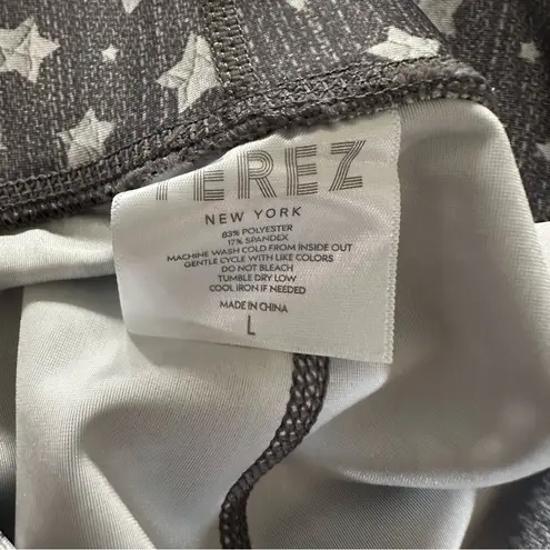 Terez Starlight Print Light Black Cropped Leggings