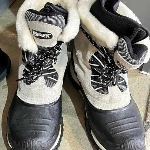 Ranger Black and White Winter Boots Size 9