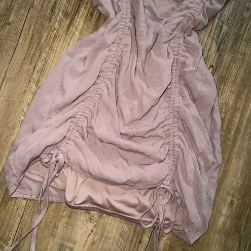 Garage New  Double runched bodycon dress in warm stone!